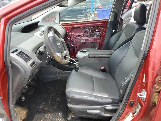  TOYOTA PRIUS 2012 Czerwony