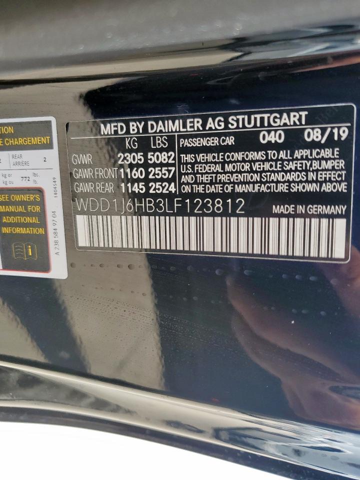 2020 Mercedes-Benz E 450 VIN: WDD1J6HB3LF123812 Lot: 64792775