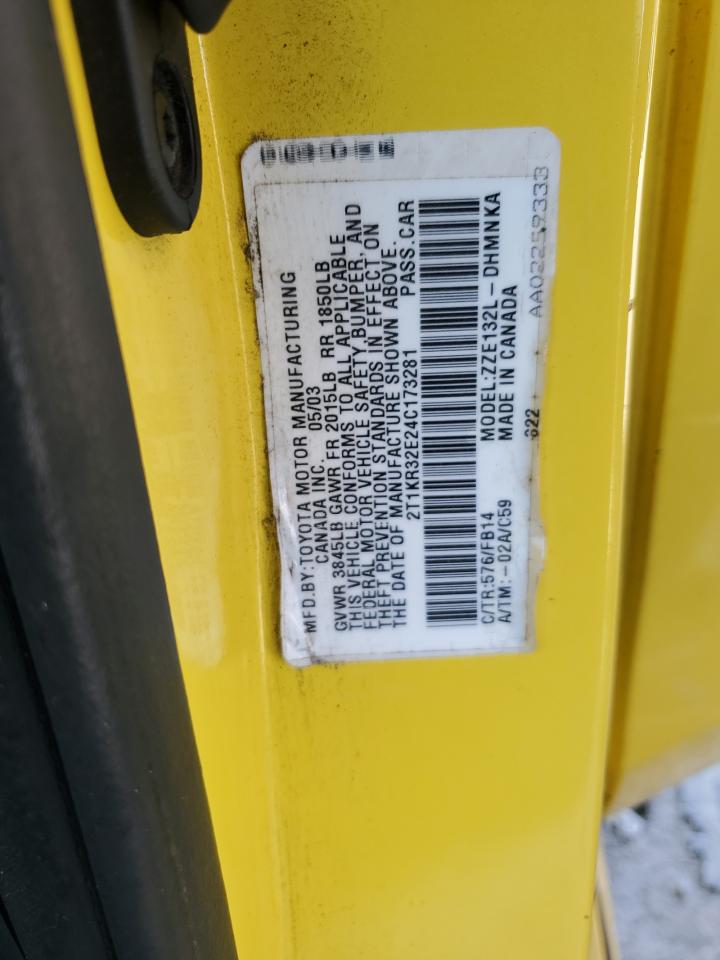 2004 Toyota Corolla Matrix Xr VIN: 2T1KR32E24C173281 Lot: 63334445
