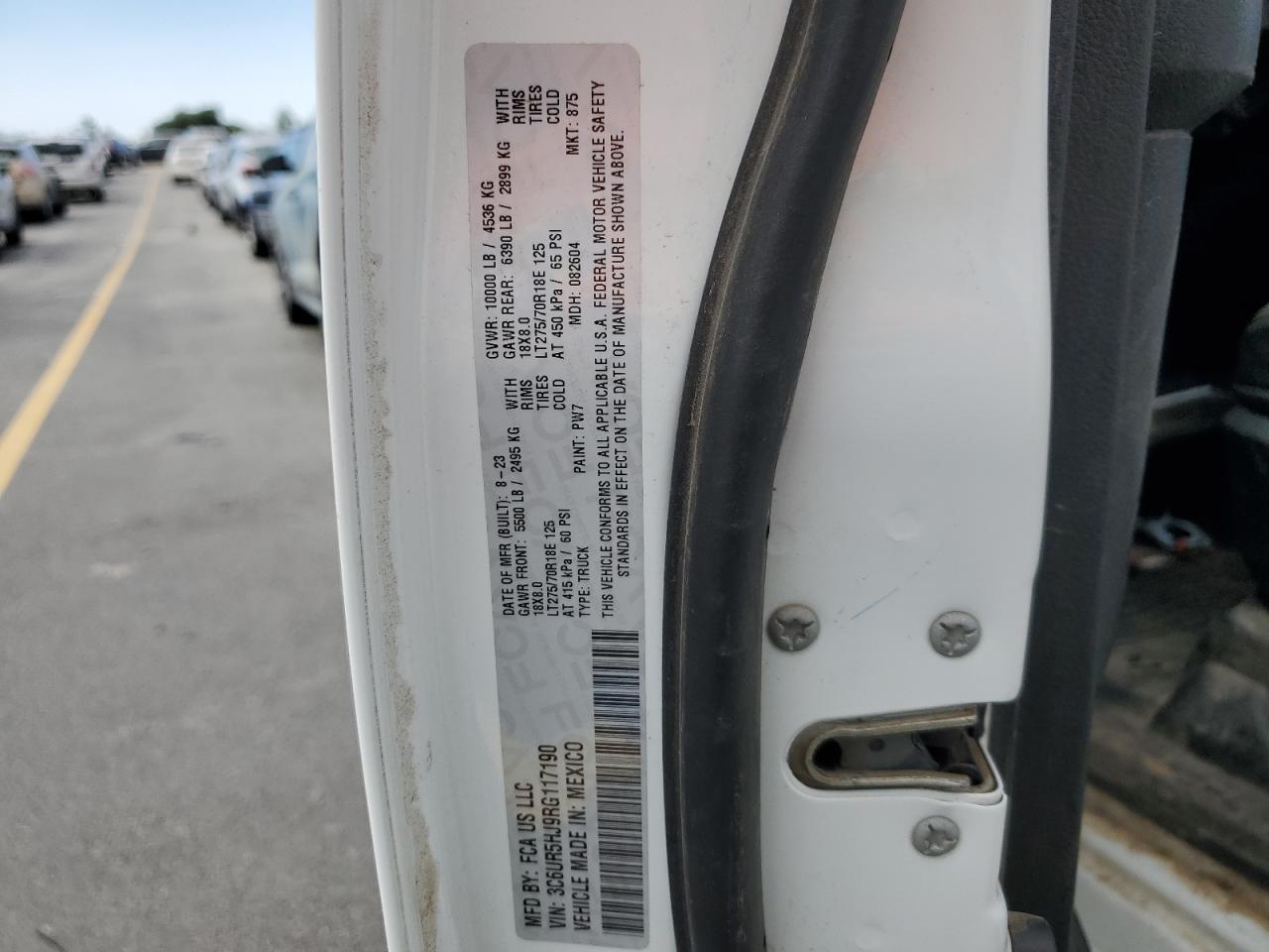 2024 Ram 2500 Tradesman VIN: 3C6UR5HJ9RG117190 Lot: 64242705