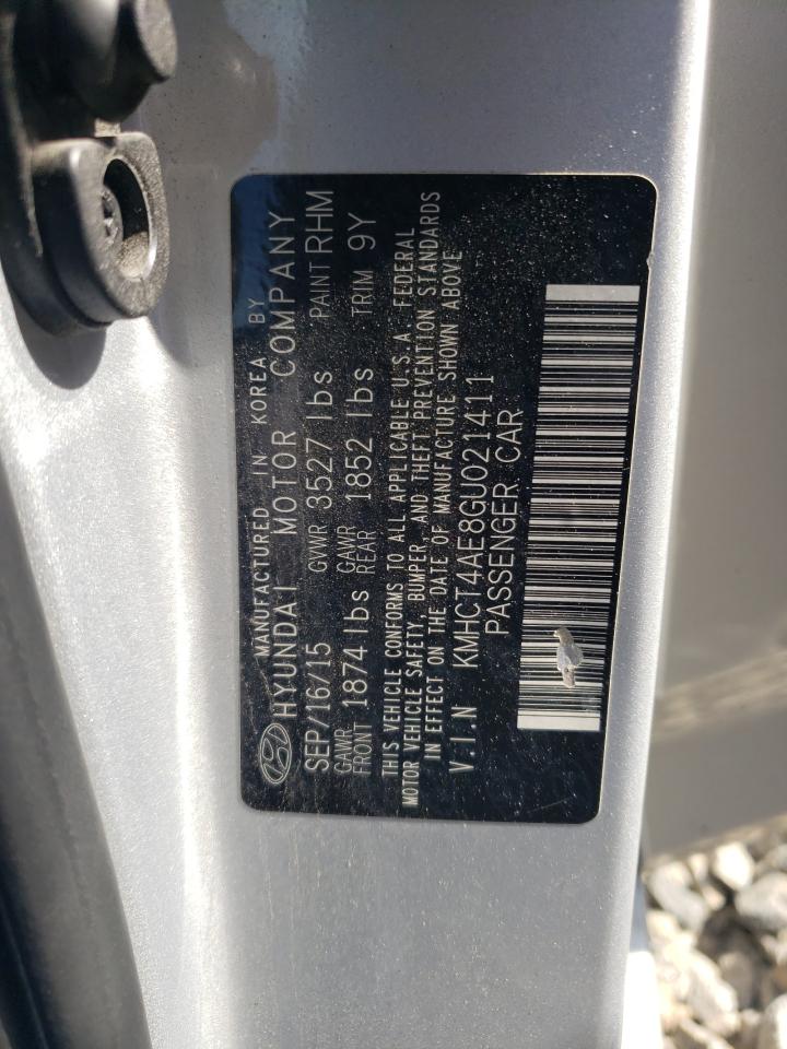 2016 Hyundai Accent Se VIN: KMHCT4AE8GU021411 Lot: 63655945