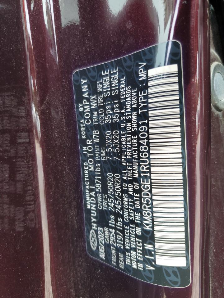 2024 Hyundai Palisade Limited VIN: KM8R5DGE1RU684091 Lot: 64178895