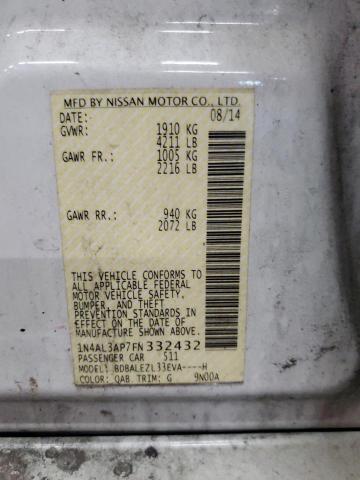 2015 NISSAN ALTIMA 2.5  