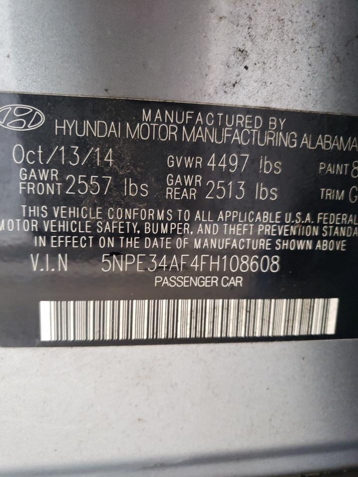 2015 Hyundai Sonata Sport VIN: 5NPE34AF4FH108608 Lot: 64118605