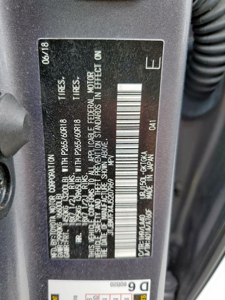 jtjbm7fx4j5207969 JTJBM7FX4J5207969 2018 Lexus Gx 460