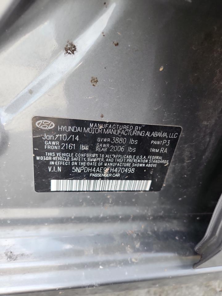 2014 Hyundai Elantra Se VIN: 5NPDH4AE9EH470498 Lot: 65188395