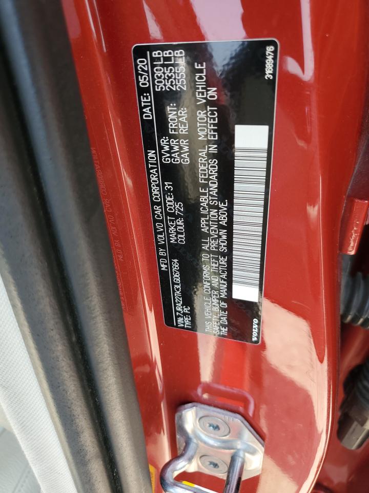 2020 Volvo S60 T6 Momentum VIN: 7JRA22TK3LG067664 Lot: 65950165