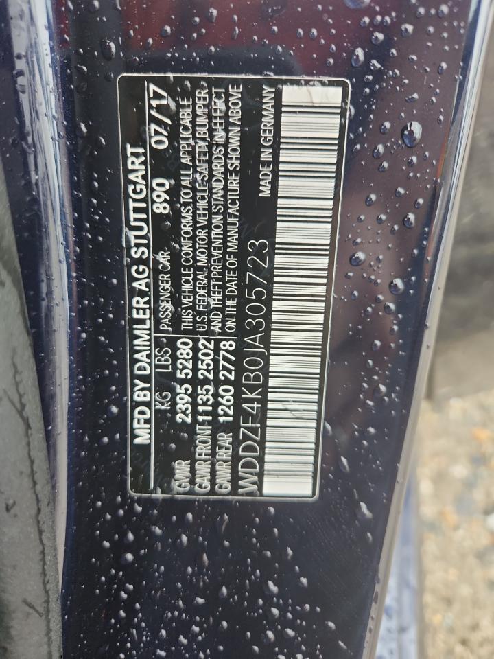 2018 Mercedes-Benz E 300 4Matic VIN: WDDZF4KB0JA305723 Lot: 64754175