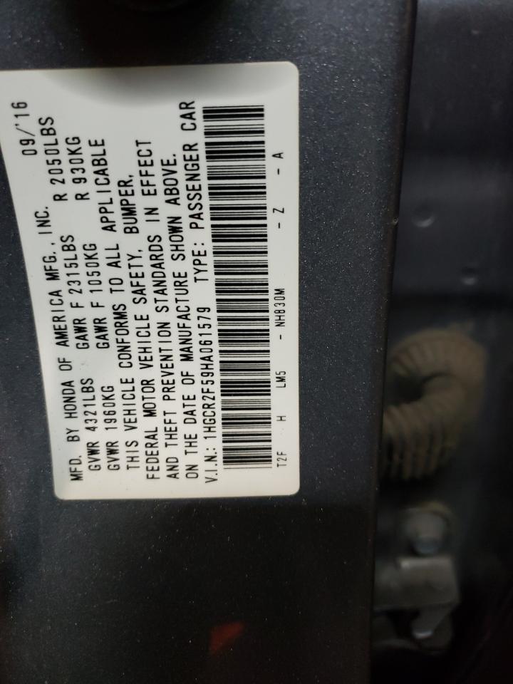 2017 Honda Accord Sport VIN: 061579 Lot: 65656835