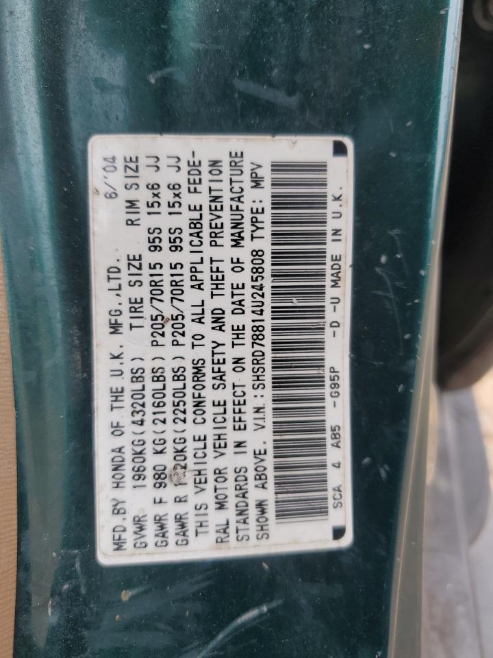 2004 Honda Cr-V Ex VIN: SHSRD78814U245808 Lot: 64964735