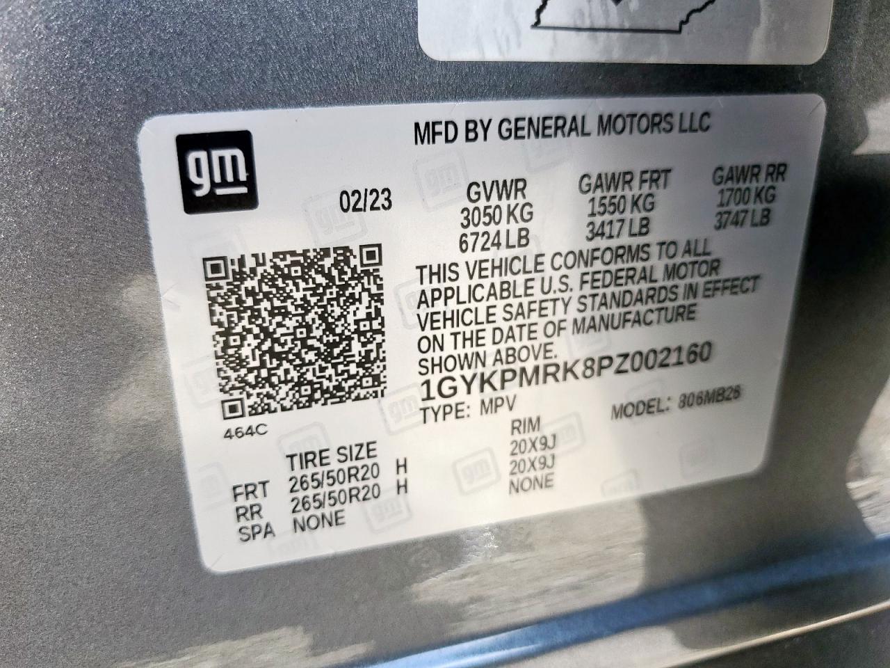 2023 Cadillac Lyriq Luxury VIN: 1GYKPMRK8PZ002160 Lot: 65990035