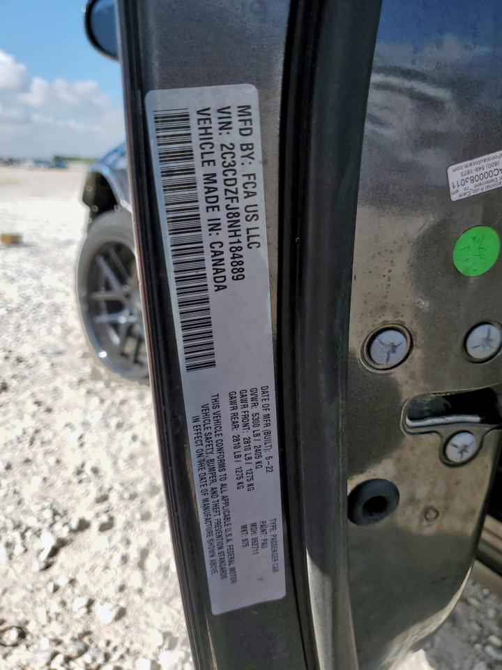 2022 Dodge Challenger R/T Scat Pack VIN: 2C3CDZFJ8NH184889 Lot: 64698225