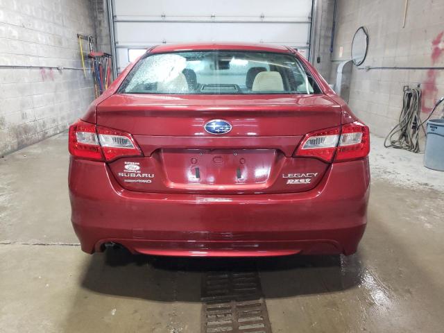 Sedans SUBARU LEGACY 2017 Czerwony
