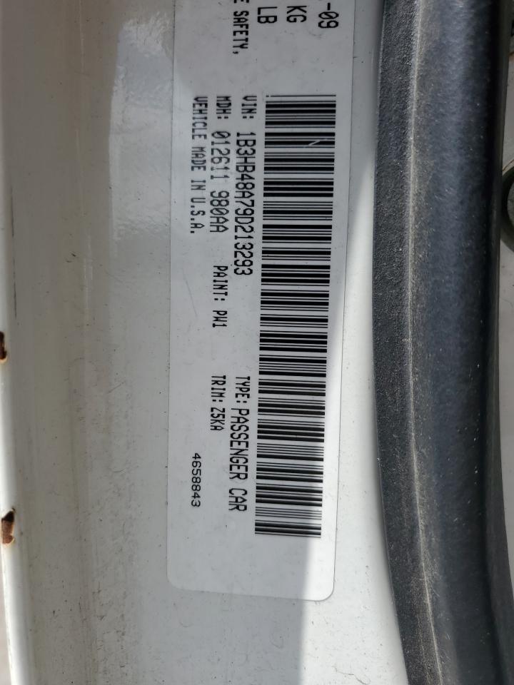 2009 Dodge Caliber Sxt VIN: 1B3HB48A79D213293 Lot: 62906735