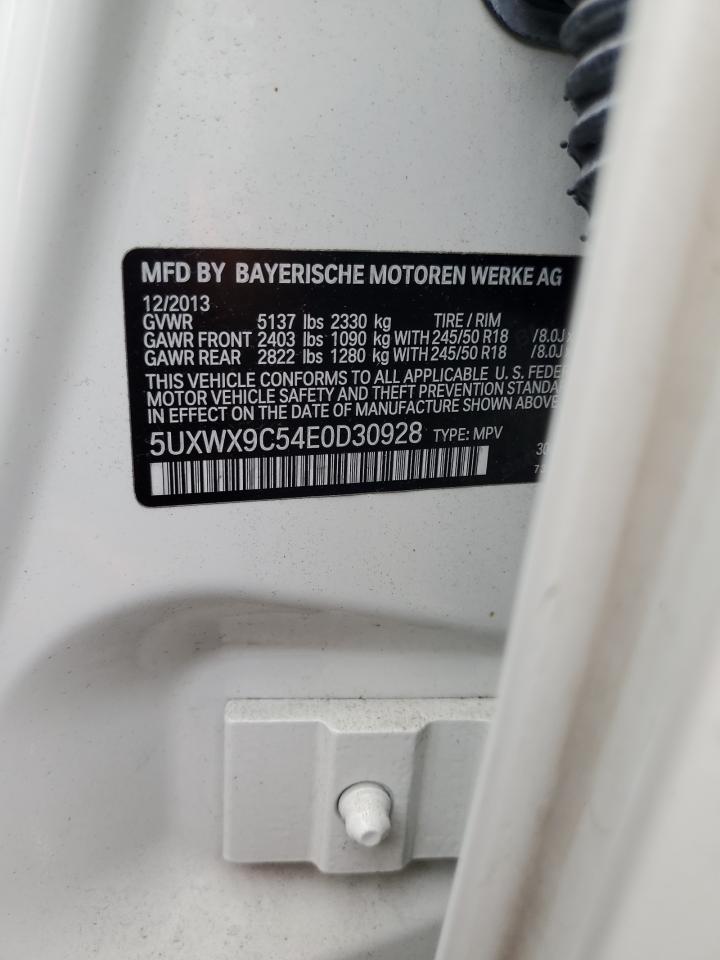 2014 BMW X3 xDrive28I VIN: 5UXWX9C54E0D30928 Lot: 61766965