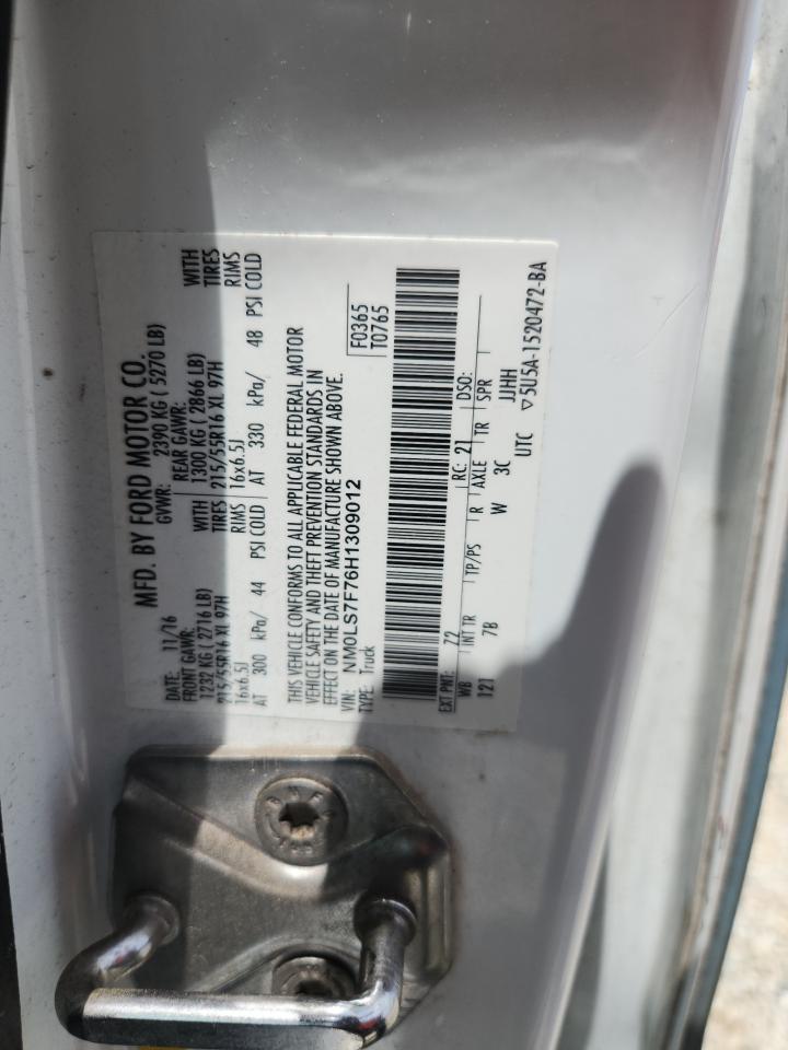 2017 Ford Transit Connect Xlt VIN: NM0LS7F76H1309012 Lot: 66494695