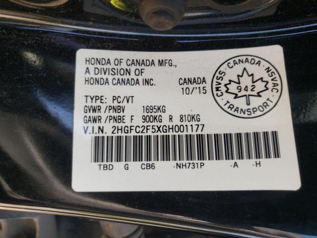 2016 HONDA CIVIC LX  