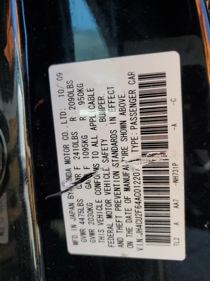 2010 Acura Tsx VIN: JH4CU2F64AC012207 Lot: 65645215