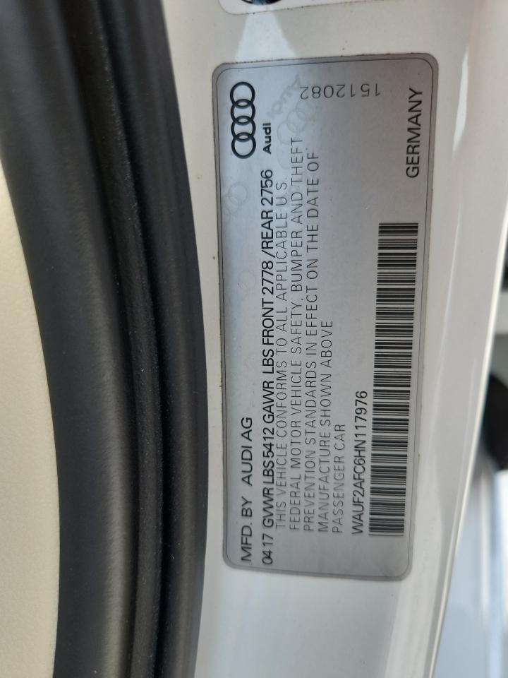 2017 Audi A6 Premium Plus VIN: WAUF2AFC6HN117976 Lot: 63971095