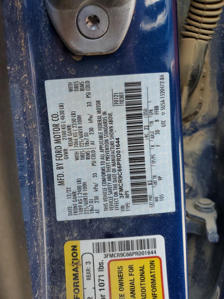 2023 Ford Bronco Sport Outer Banks VIN: 3FMCR9C66PRD01644 Lot: 63600015