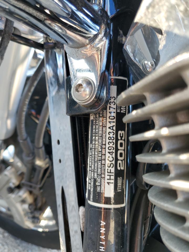 2003 Honda Vtx1800 S VIN: 1HFSC49383A101733 Lot: 66170475