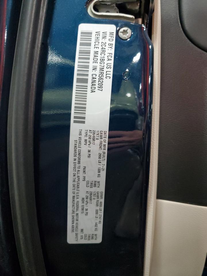 2021 Chrysler Pacifica Touring L VIN: 2C4RC1BG7MR562097 Lot: 64085725