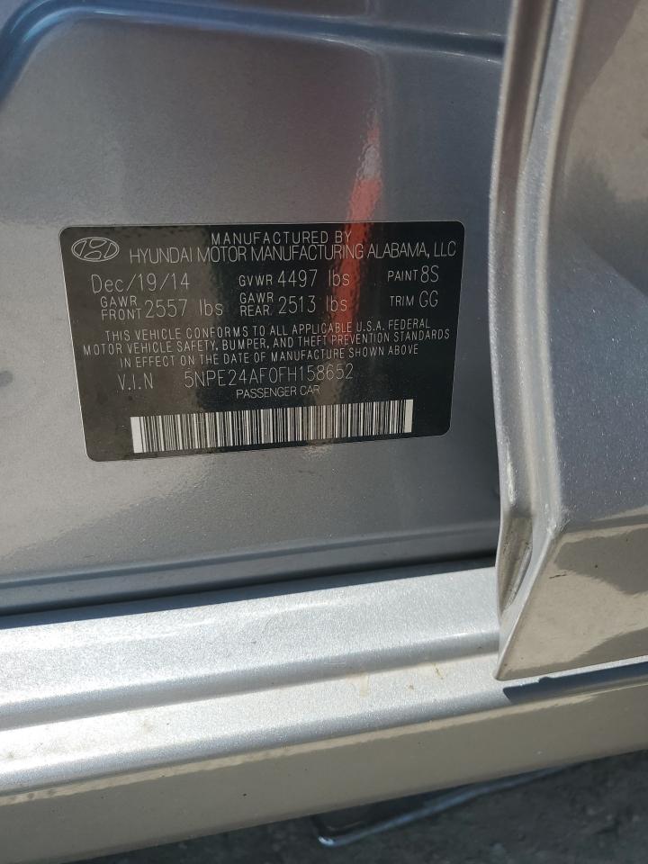 2015 Hyundai Sonata Se VIN: 5NPE24AF0FH158652 Lot: 65404405