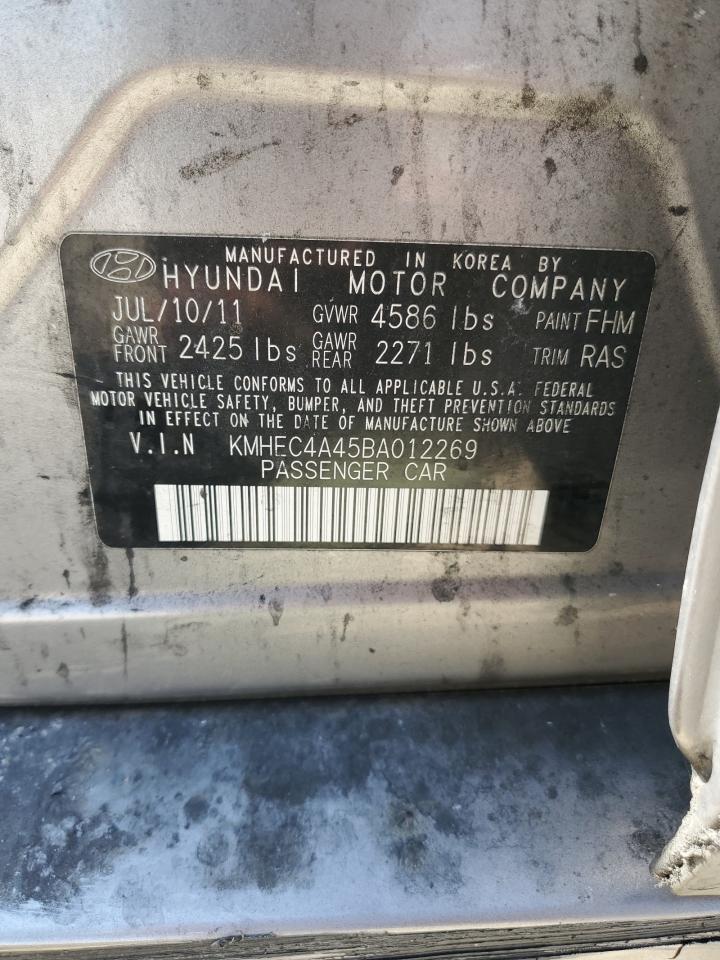 2011 Hyundai Sonata Hybrid VIN: KMHEC4A45BA012269 Lot: 64906815