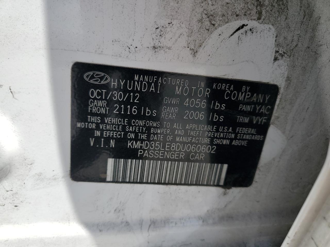 KMHD35LE8DU060602 2013 Hyundai Elantra Gt