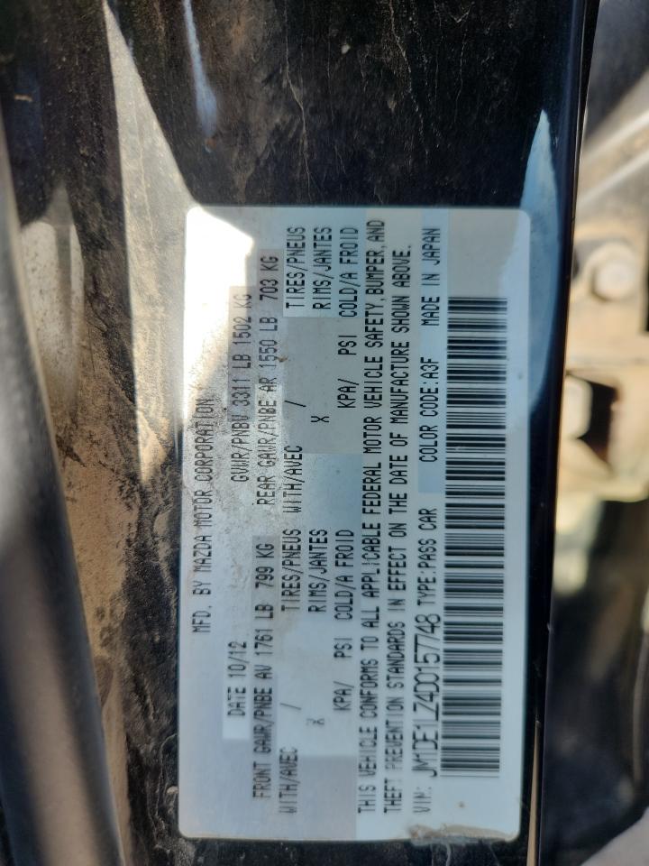 2013 Mazda Mazda2 VIN: JM1DE1LZ4D0157748 Lot: 63865675