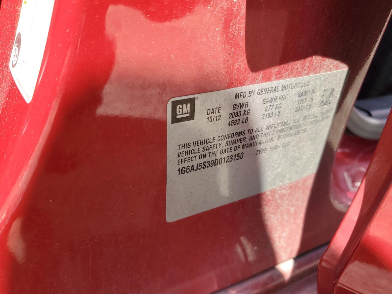 2013 Cadillac Ats Performance VIN: 1G6AJ5S39D0123150 Lot: 66479255