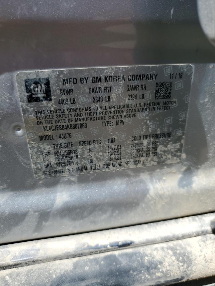 2019 Buick Encore Preferred VIN: KL4CJESB4KB807063 Lot: 61300015