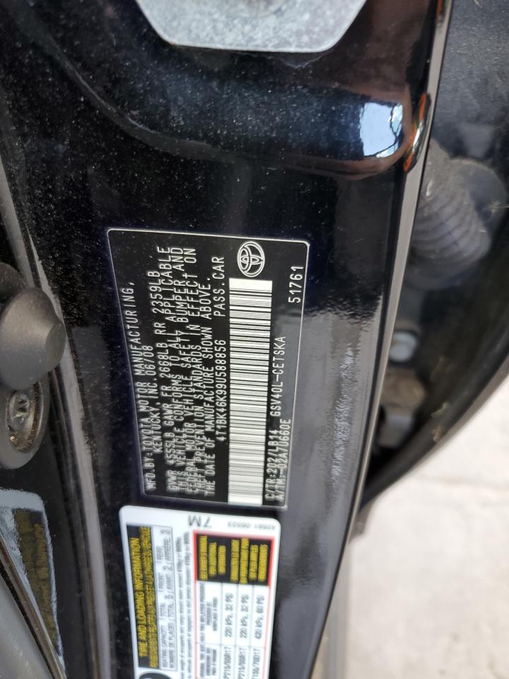 2009 Toyota Camry Se VIN: 4T1BK46K99U588856 Lot: 66771205