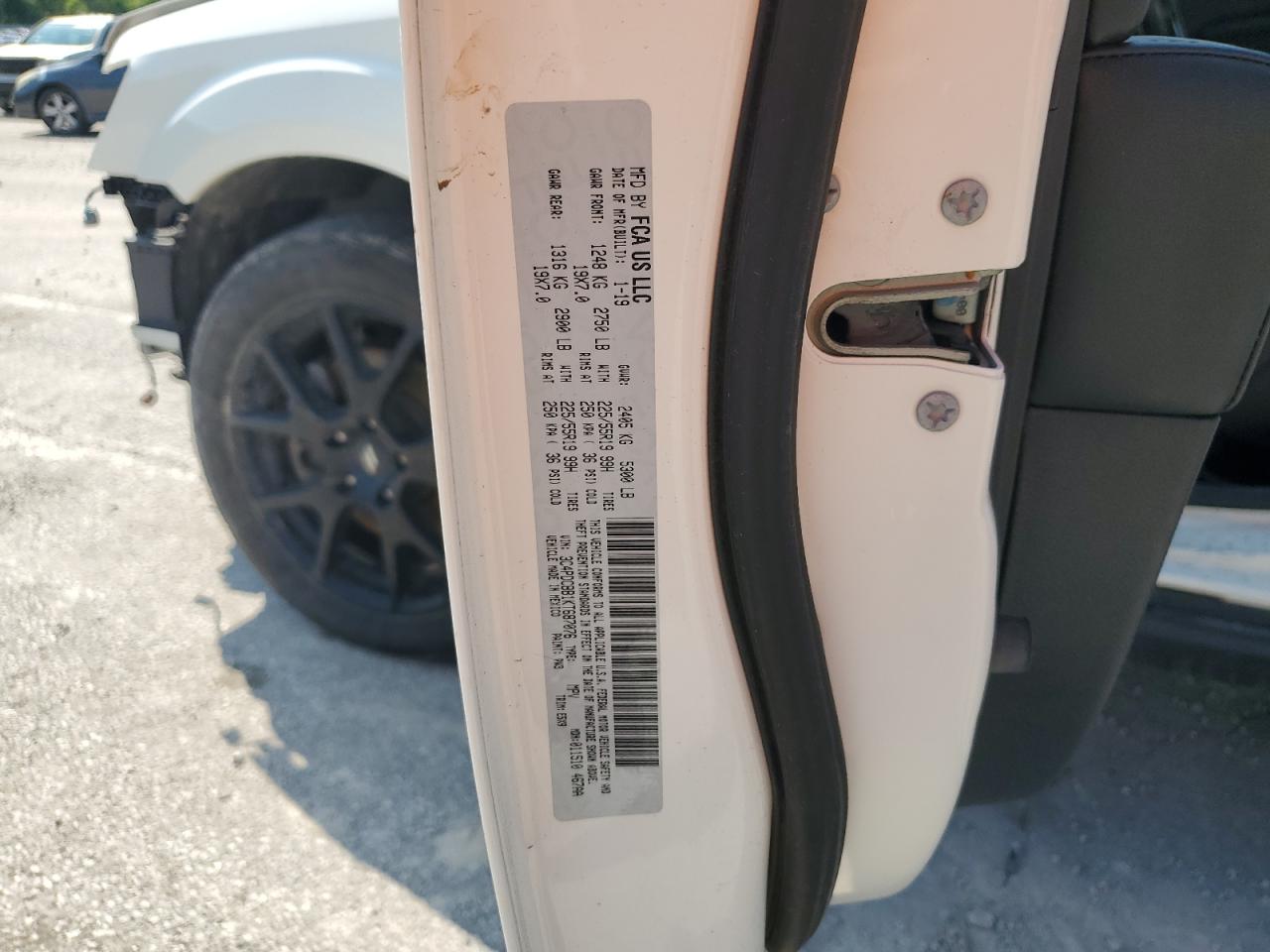 2019 Dodge Journey Se VIN: 3C4PDCBB1KT687076 Lot: 63305875