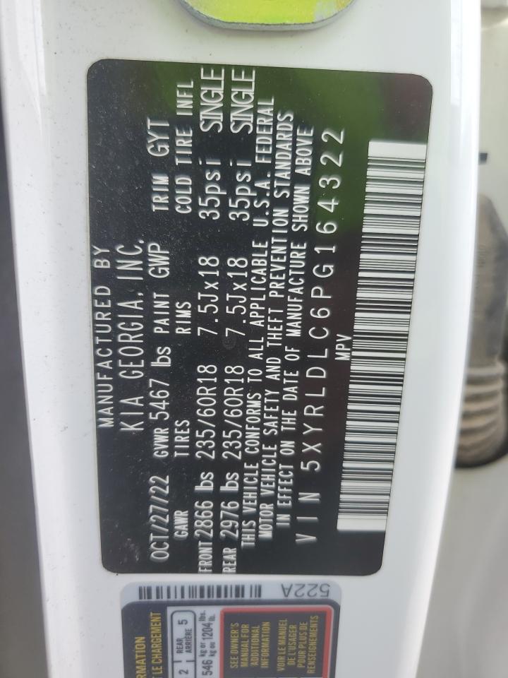 2023 Kia Sorento S VIN: 5XYRLDLC6PG164322 Lot: 65471235