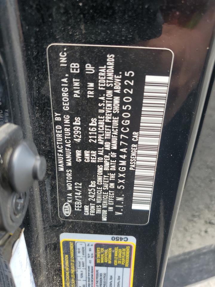 2012 Kia Optima Lx VIN: 5XXGM4A77CG050225 Lot: 64927925