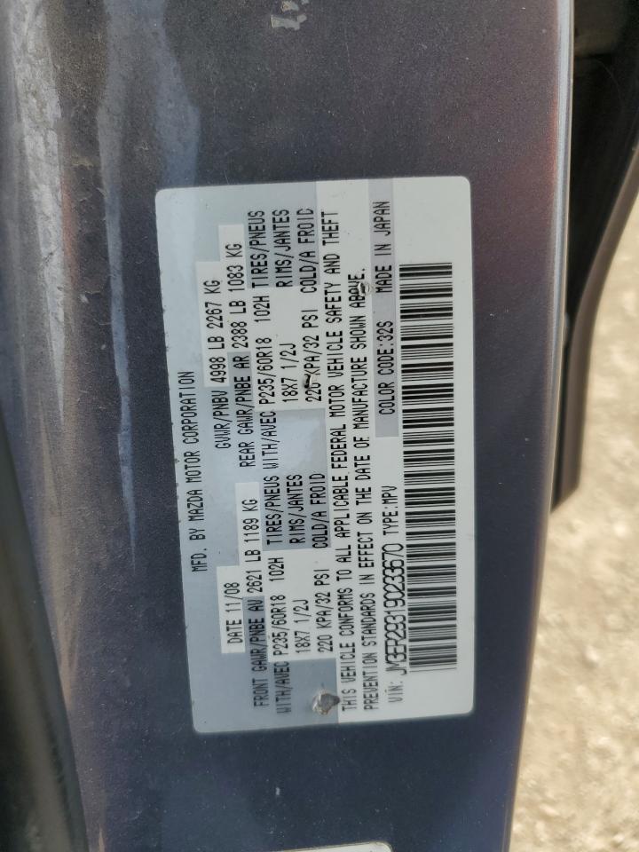 2009 Mazda Cx-7 VIN: JM3ER293190233670 Lot: 63246535