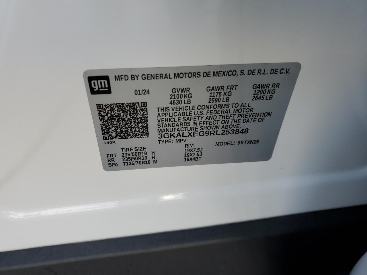 2024 GMC Terrain Denali VIN: 3GKALXEG9RL25384X Lot: 65416595