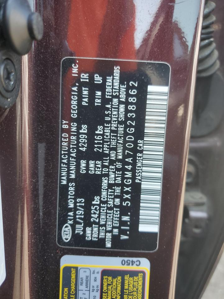 5xxgm4a70dg238862 5XXGM4A70DG238862 2013 Kia Optima Lx