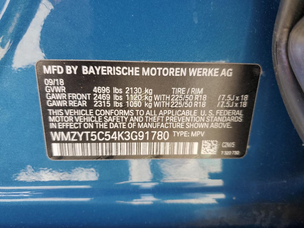 WMZYT5C54K3G91780 2019 Mini Cooper S Countryman All4
