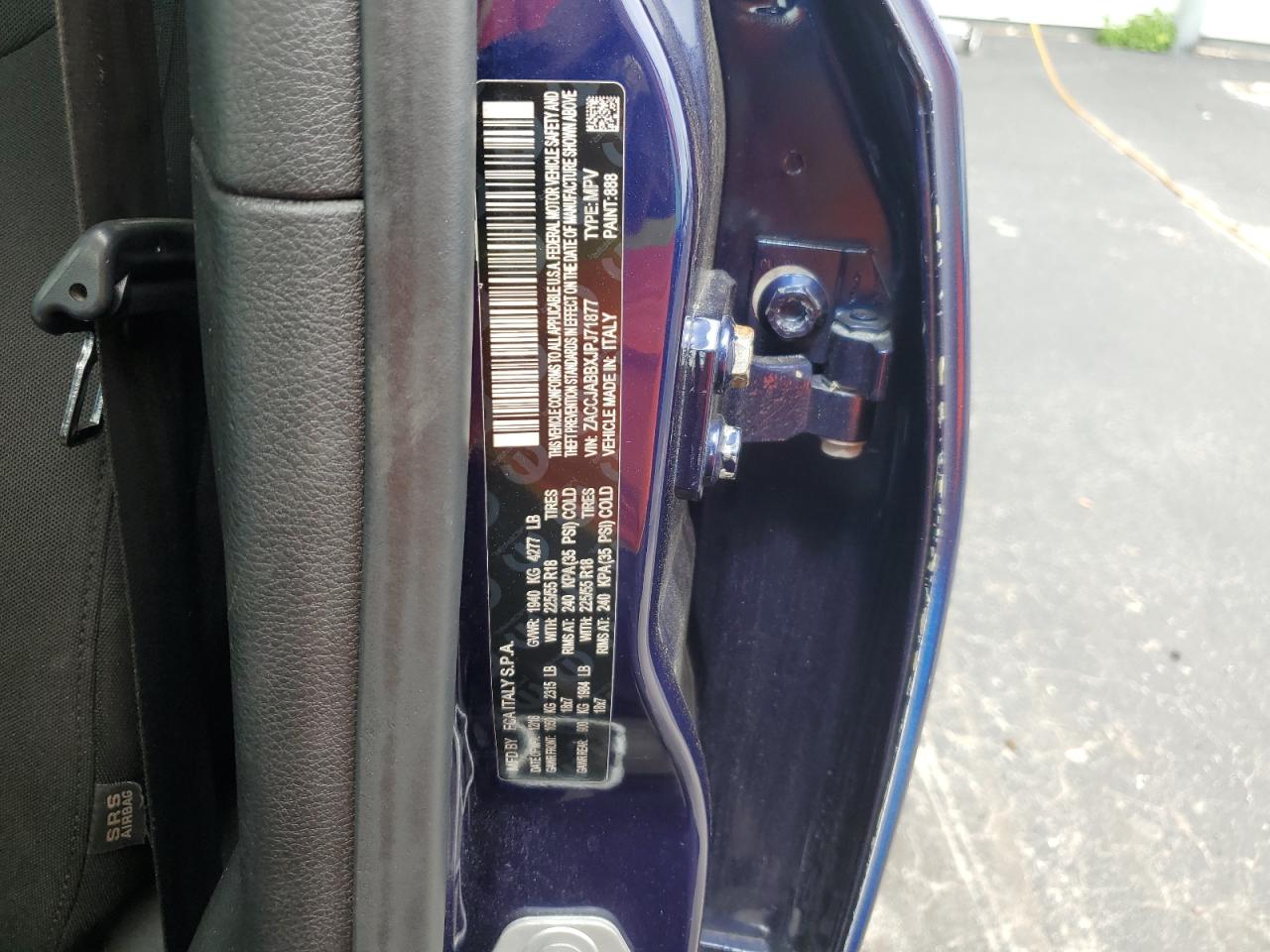 2018 Jeep Renegade Latitude VIN: ZACCJABBXJPJ71877 Lot: 65212065