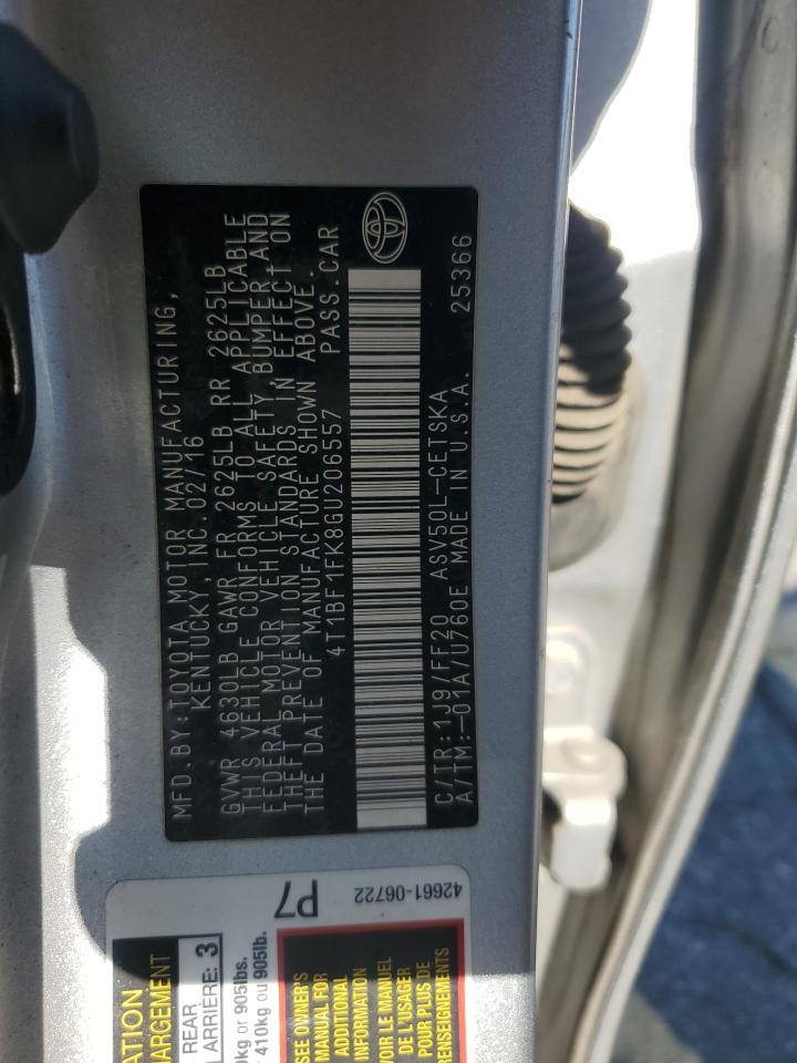 4t1bf1fk8gu206557 4T1BF1FK8GU206557 2016 Toyota Camry Le