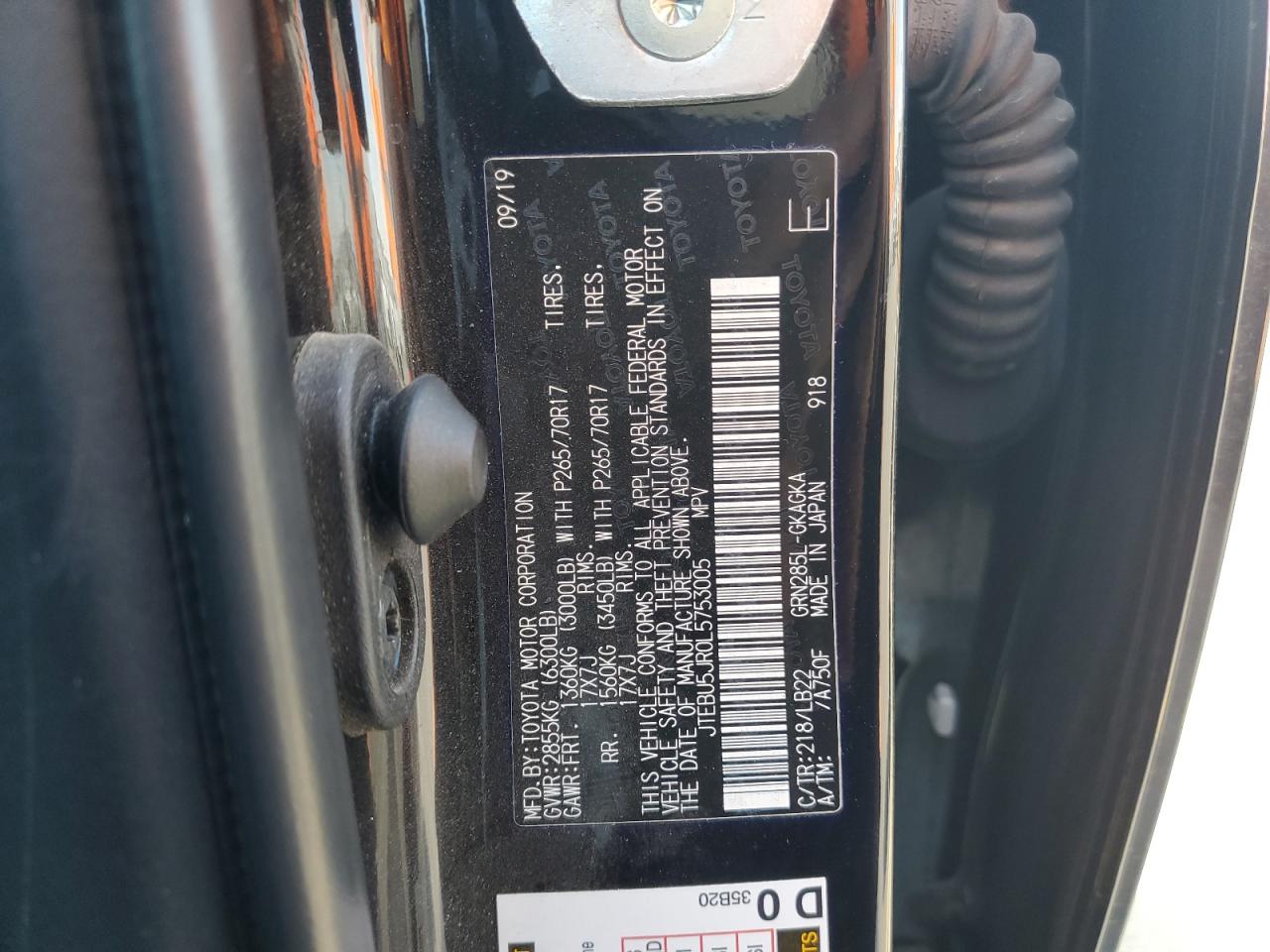 2020 Toyota 4Runner Sr5/Sr5 Premium VIN: JTEBU5JR0L5753005 Lot: 66686165