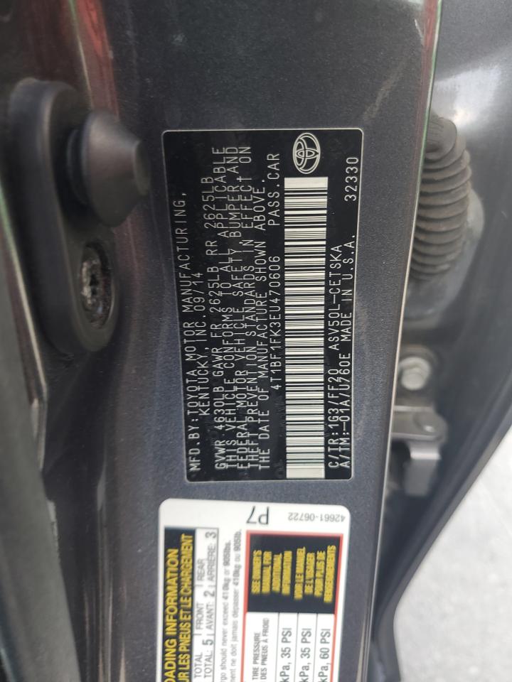 4t1bf1fk3eu470606 4T1BF1FK3EU470606 2014 Toyota Camry L
