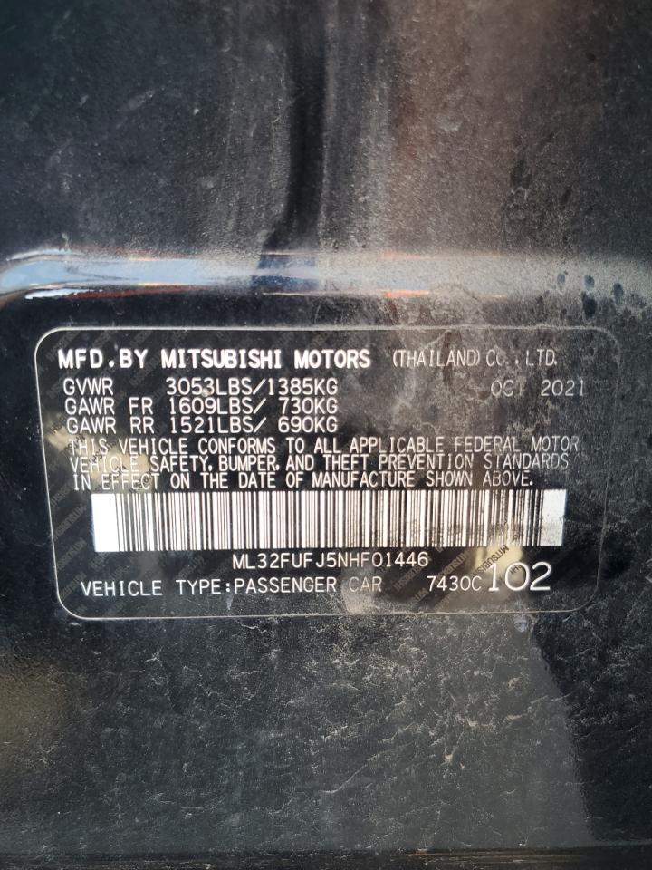 ML32FUFJ5NHF01446 2022 Mitsubishi Mirage G4 Es