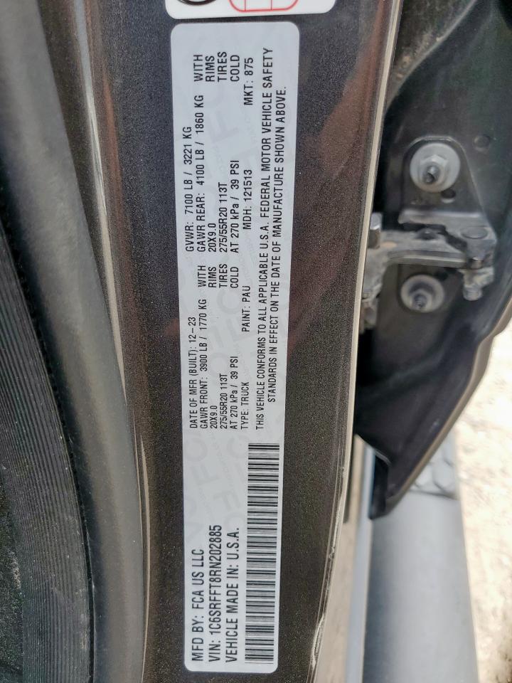 2024 Ram 1500 Big Horn/Lone Star VIN: 1C6SRFFT8RN202885 Lot: 63595565