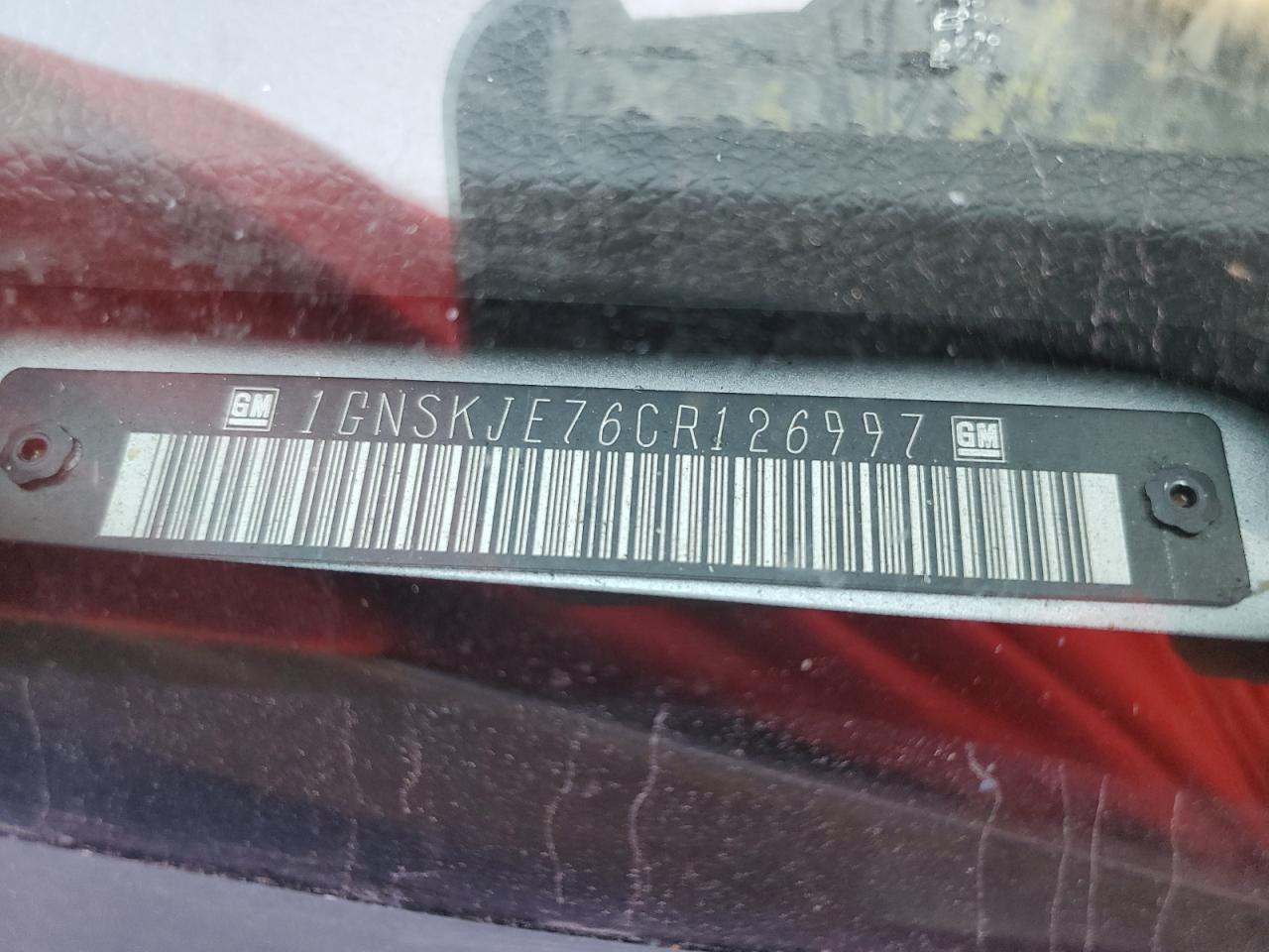 2012 Chevrolet Suburban K1500 Lt VIN: 1GNSKJE76CR126997 Lot: 66667725