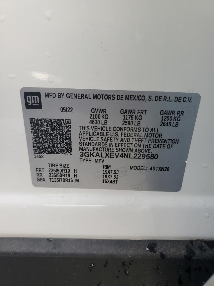 2022 GMC Terrain Denali VIN: 3GKALXEV4NL229580 Lot: 64995885