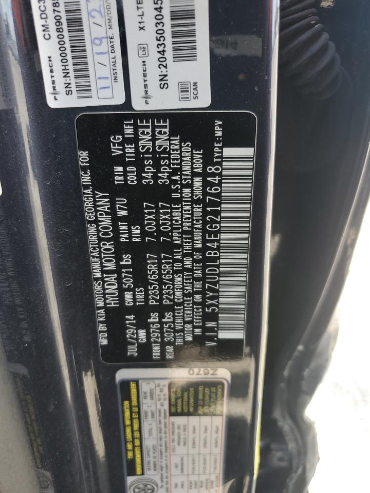 2014 Hyundai Santa Fe Sport VIN: 5XYZUDLB4EG217648 Lot: 66448325