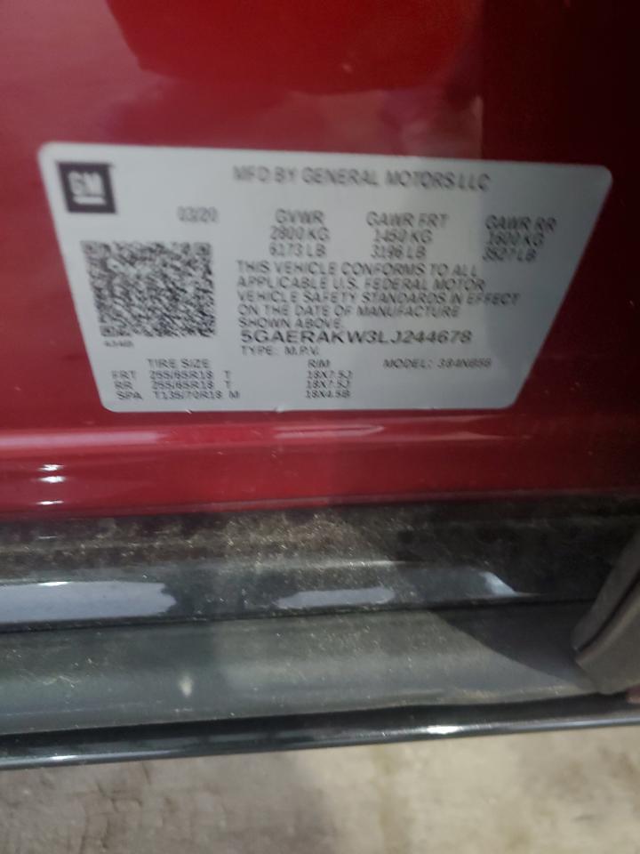 2020 Buick Enclave Preferred VIN: 5GAERAKW3LJ244678 Lot: 63280455